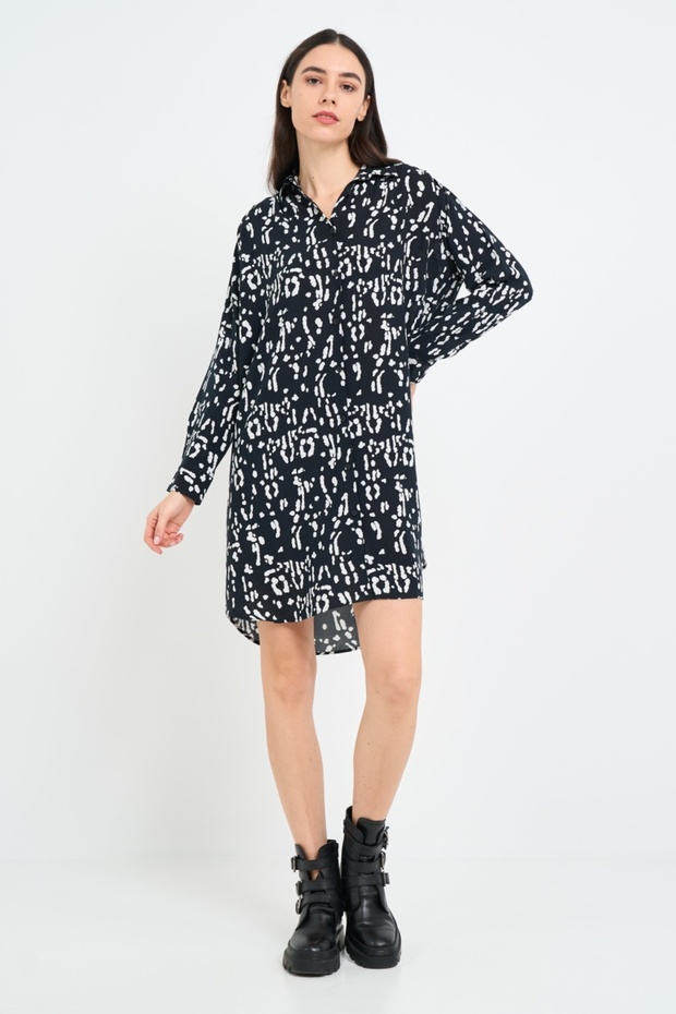 Rochie dama tip camasa cu model - 4