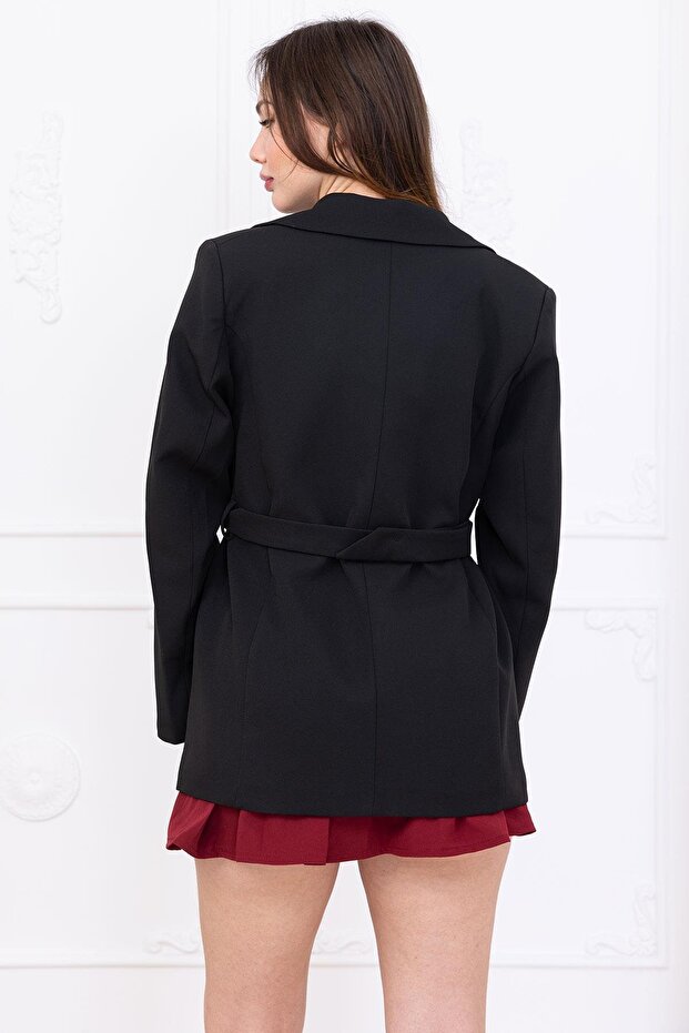 سترة بحزام أسود SS2697 - 7