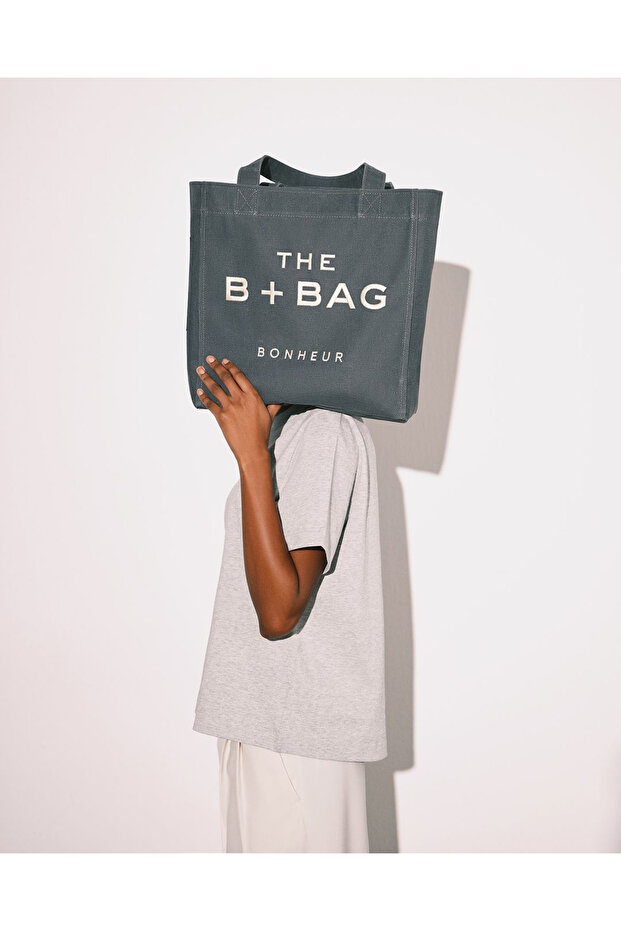 Canvas Ghost Gray Medium Tote Bag - 3