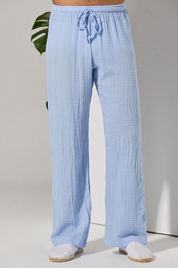 Double Face Relax Blue Unisex Trousers