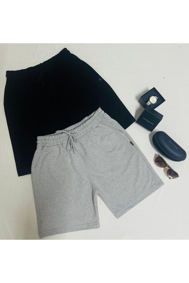 Comfortable Fit Tertutmaz Regular Black Shorts