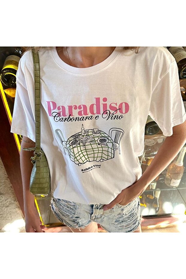 Oversize Cut Short Sleeve Printed T-Shirt