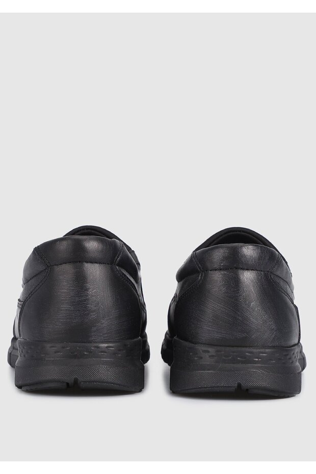 Siyah Deri Kadın Ayakkabı - 4