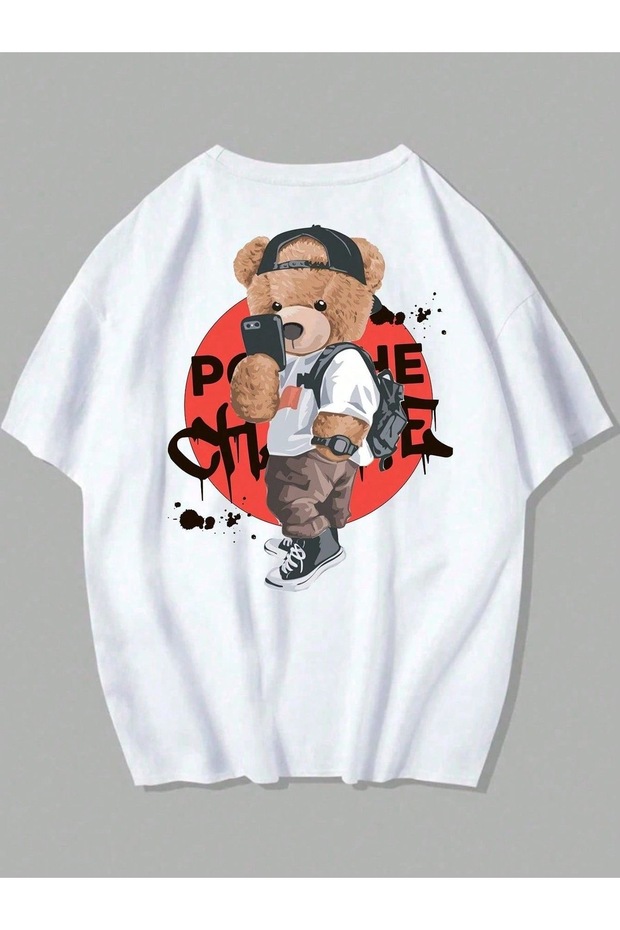 Oversize Cut Short Sleeve Printed T-Shirt