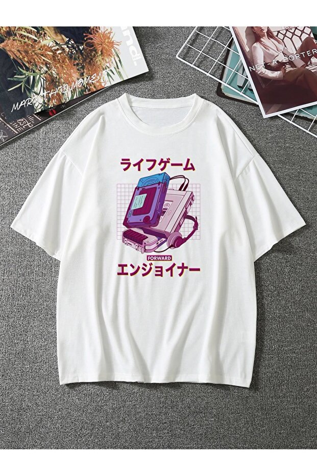 Oversize Cut Short Sleeve Printed T-Shirt