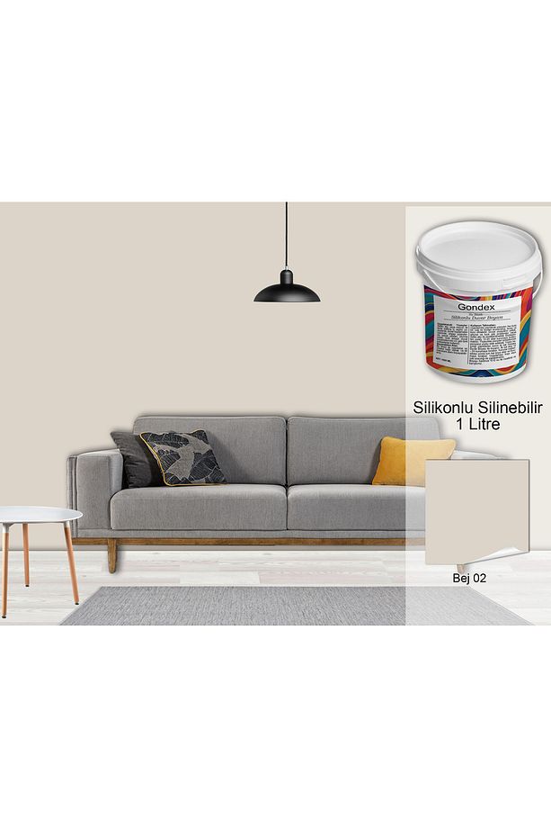 İç Cephe Duvar Boyası, Silikonlu Silinebilir, 1000 ml - 2025 Renkleri, 1 Litre, 50 Farklı Renk - 1
