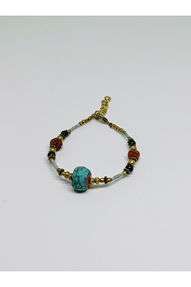 Ethnic Design Rudraksha Seed Brass Bracelet No 15,16,17