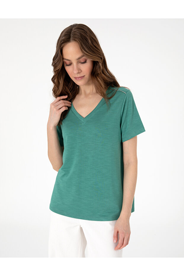 Green Regular Fit T-Shirt 50301461 -Vr054