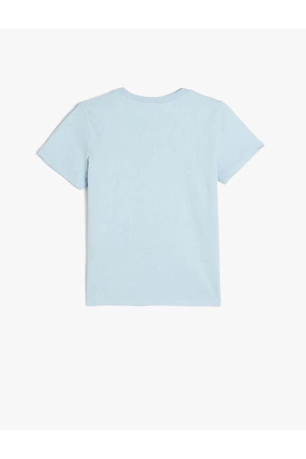 Şehir Baskılı Pamuklu Mavi Erkek Çocuk T-Shirt 5SKB10155TK - 3