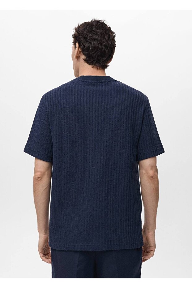 Çizgili jarse tişört - 4