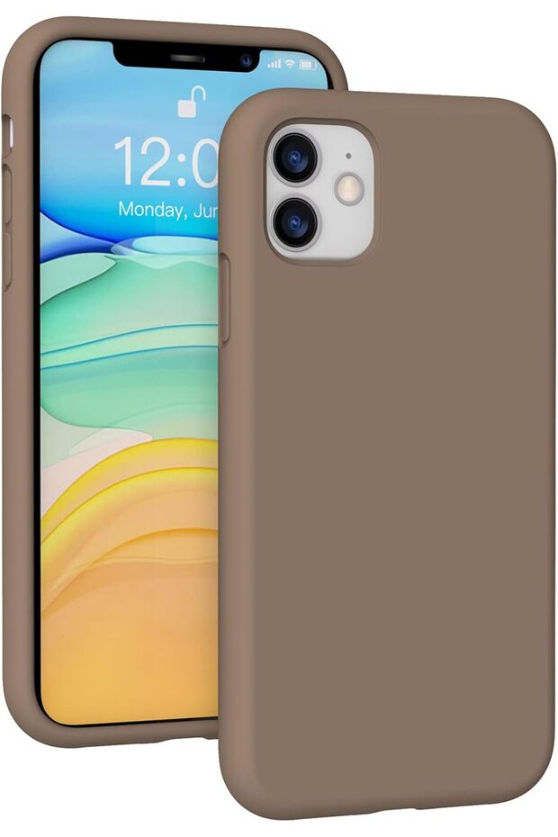 iPhone 11 (6.1 Inch) Launch Silicone Cover Velvet Matte Texture Inside Suede Soft Shockproof Case