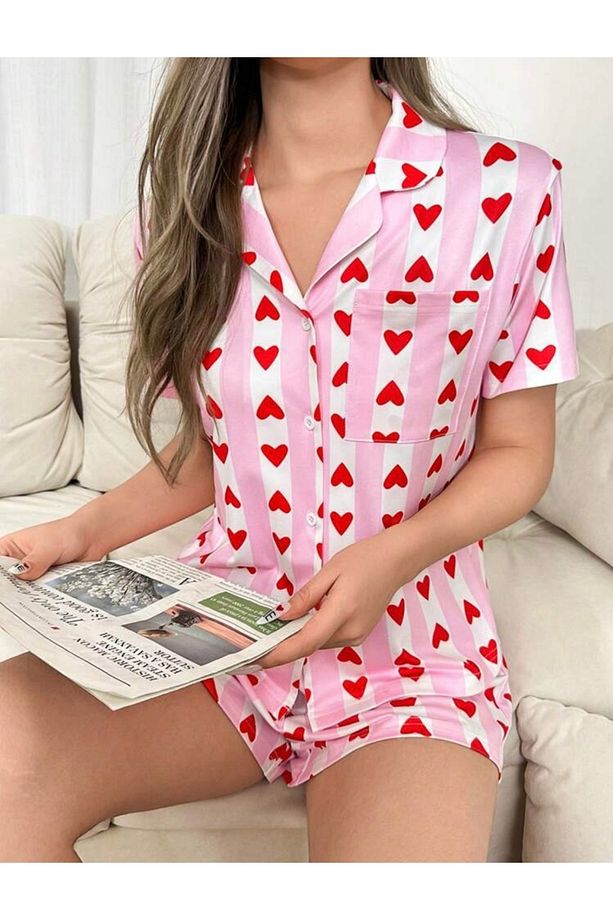 Darla Kalpli Gömlek Şort Pijama Takımı - 6