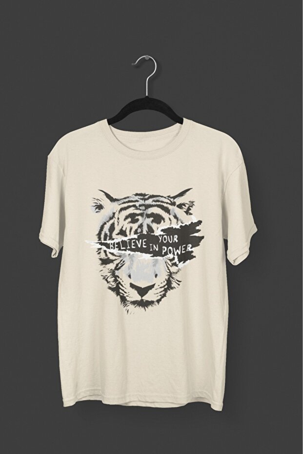 Men/Women Believe in Your Power Transfer Printed Round Neck Short Sleeve Tee