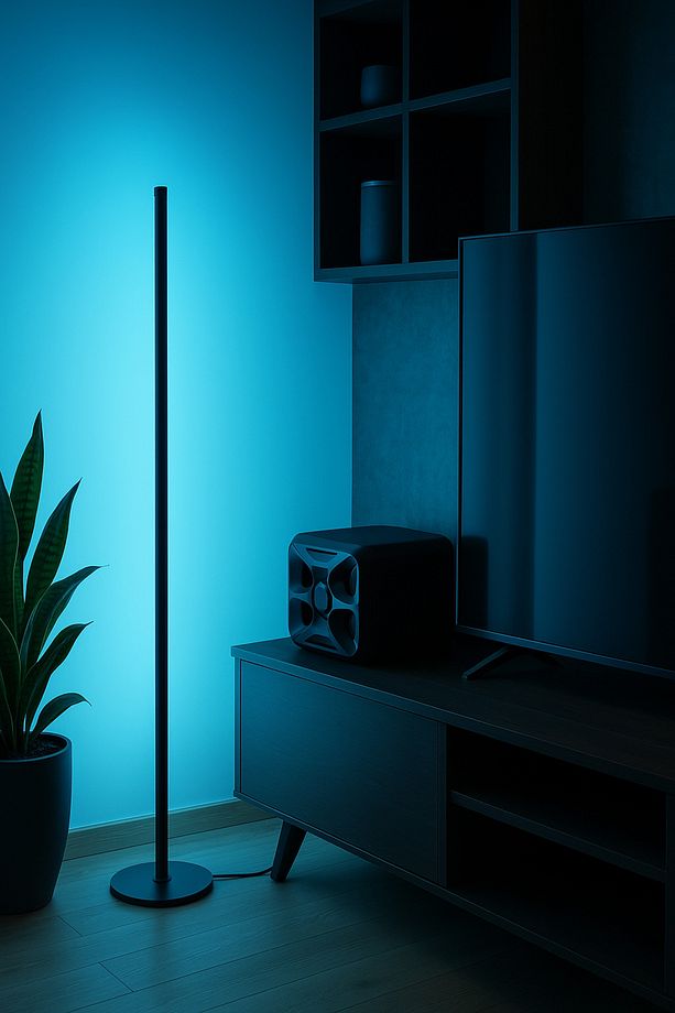 Köşe Dekoratif Led Lambader - Rgb Kumandalı 16 Renk Ayaklı Lambader - 1