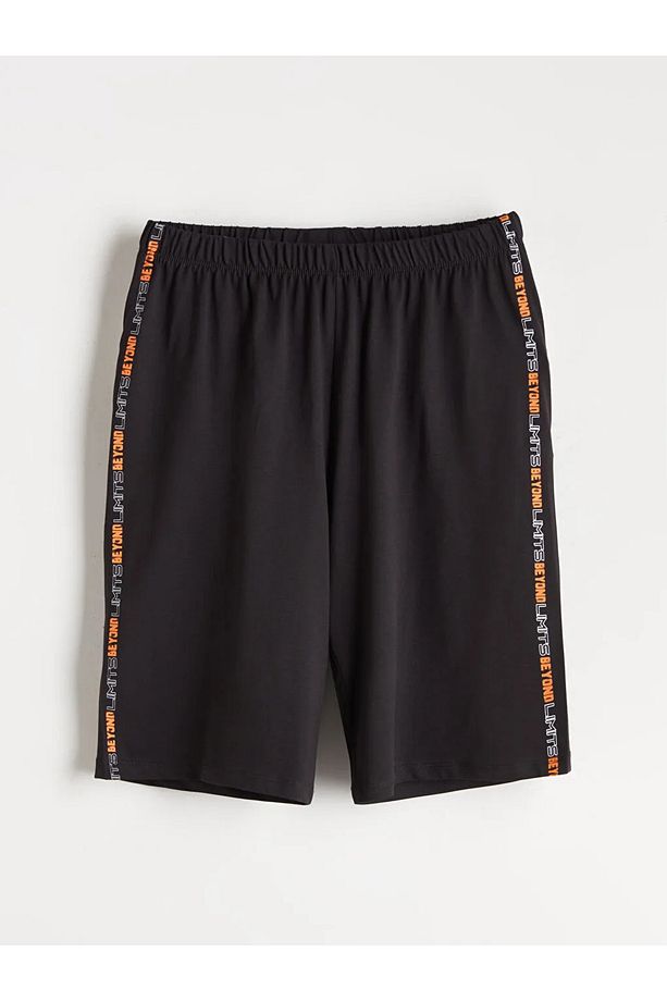 LCW Kids Siyah Bisiklet Yaka Erkek Çocuk Şortlu Pijama Takımı - 3