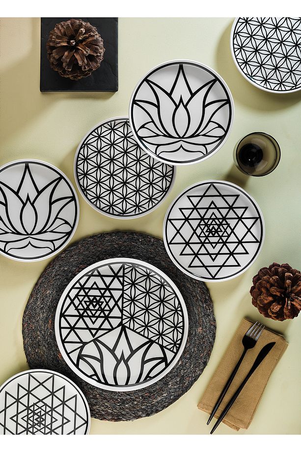 7 Parça Sriotus Stackable Pasta Sunum Tabağı Kahvaltı Seti. Özel Tabak Takımı. Servis Tabaklı - 2