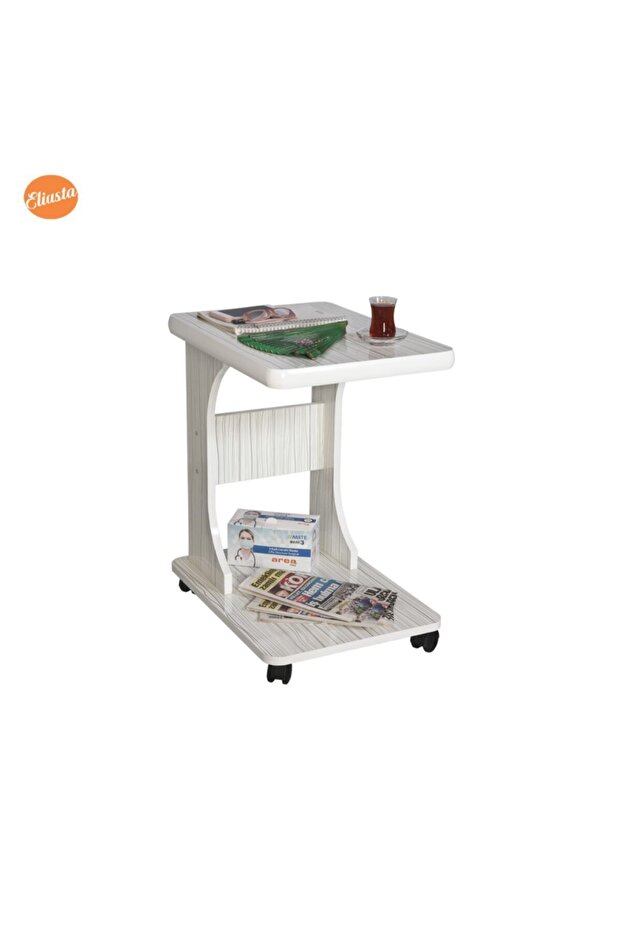 Tekerlekli  Mdf C Yan Sehpa - 5