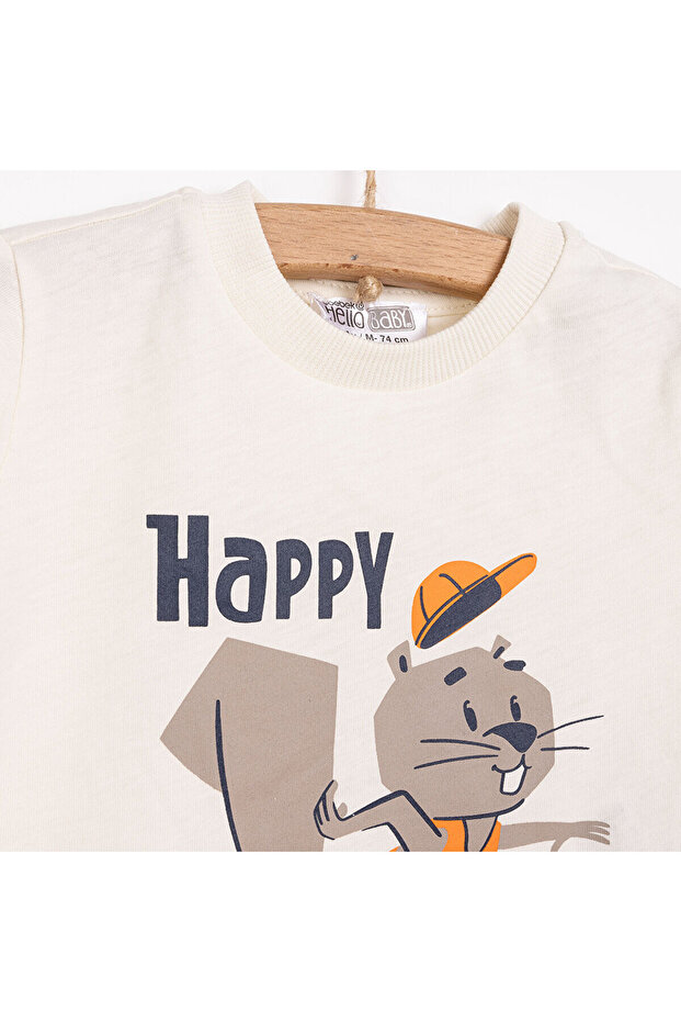 HelloBaby Varsity Erkek Tshirt-Şort Erkek Bebek - 3