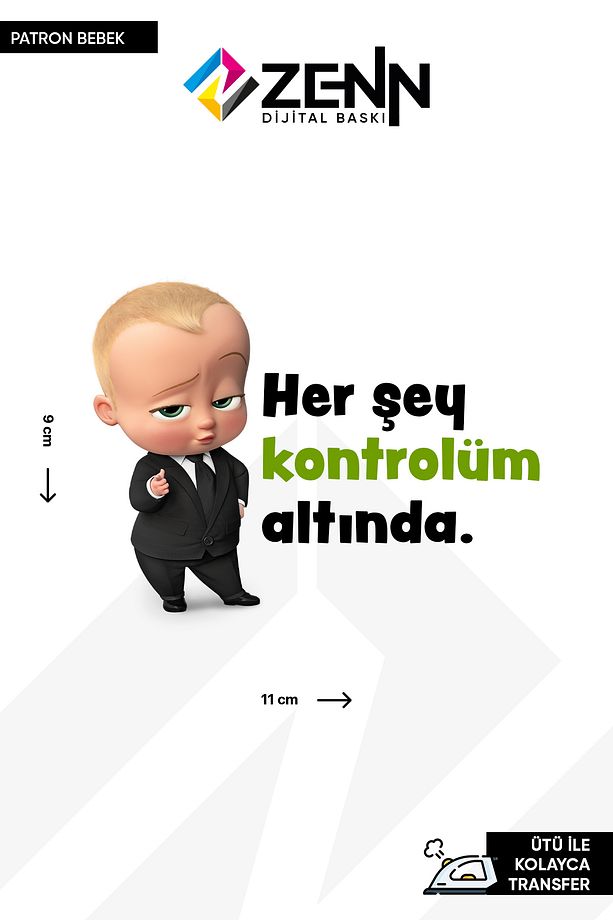 Zıbın Baskısı Patron Bebek Ütü İle Yapışan Dtf Baskı - 1