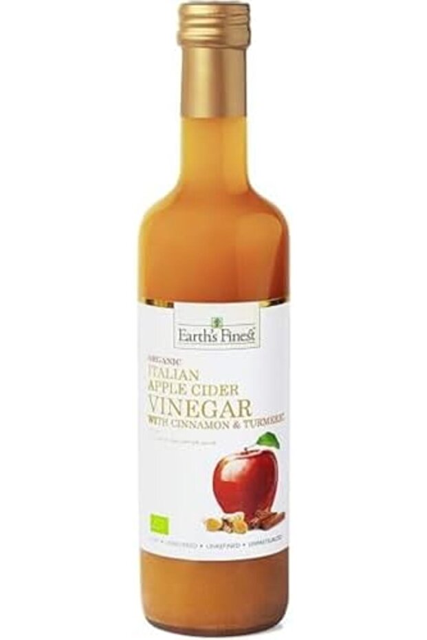 Earth's Finest Organic Apple Cider Vinegar with Ginger & Turmeric 500ml