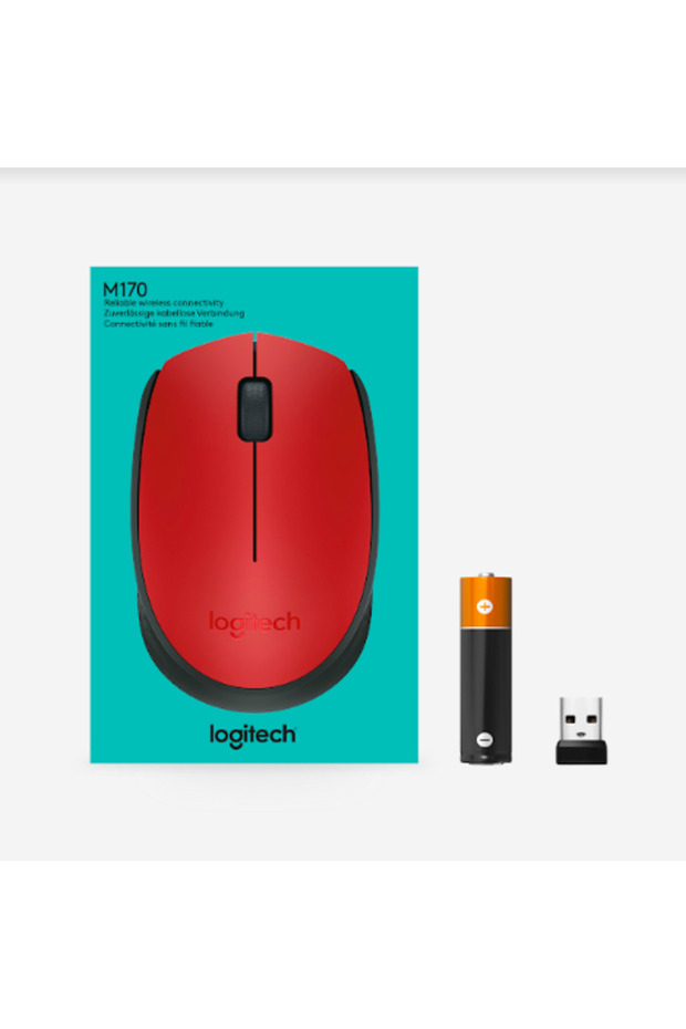Mouse wireless Logitech M171, USB, 1000 DPI (Rosu) - 6