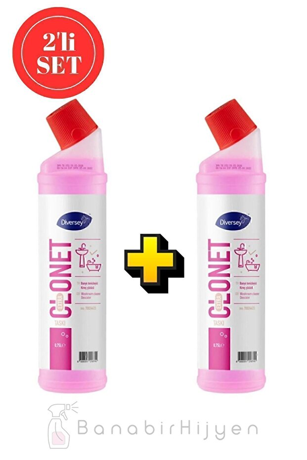 Taski Clonet Extra 750 ml 2 Adet Banyo ve kireç temizleyici - 1