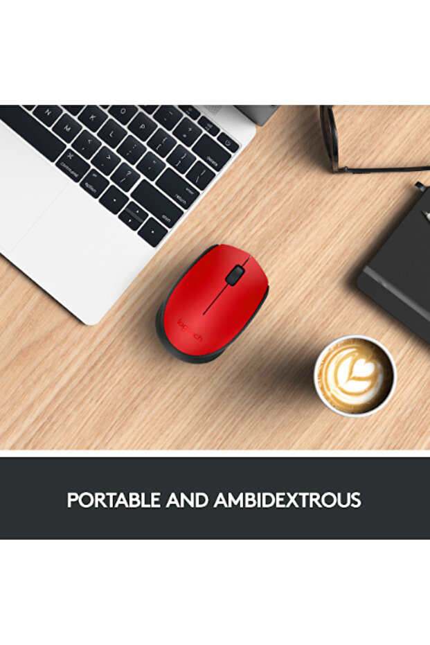 Mouse wireless Logitech M171, USB, 1000 DPI (Rosu) - 10