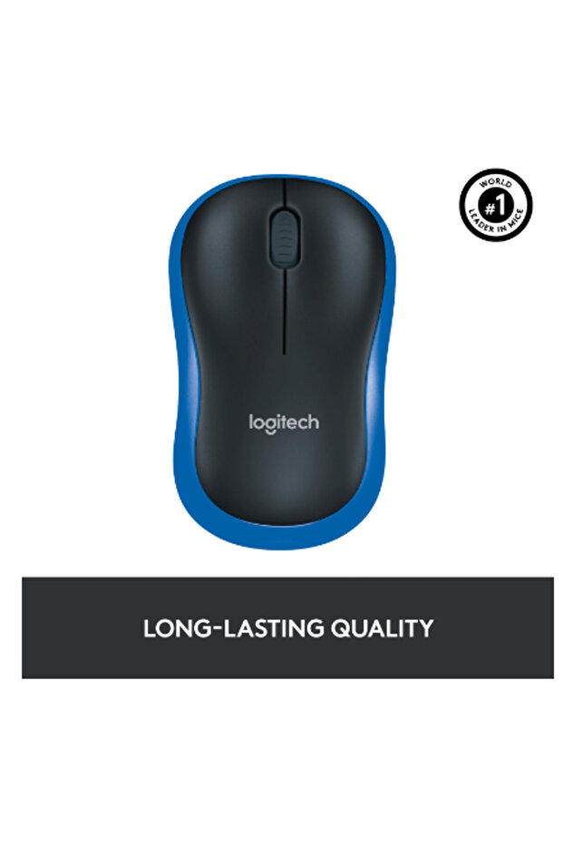 Mouse Optic Wireless Logitech M185, USB, 1000 DPI (Albastru) - 3