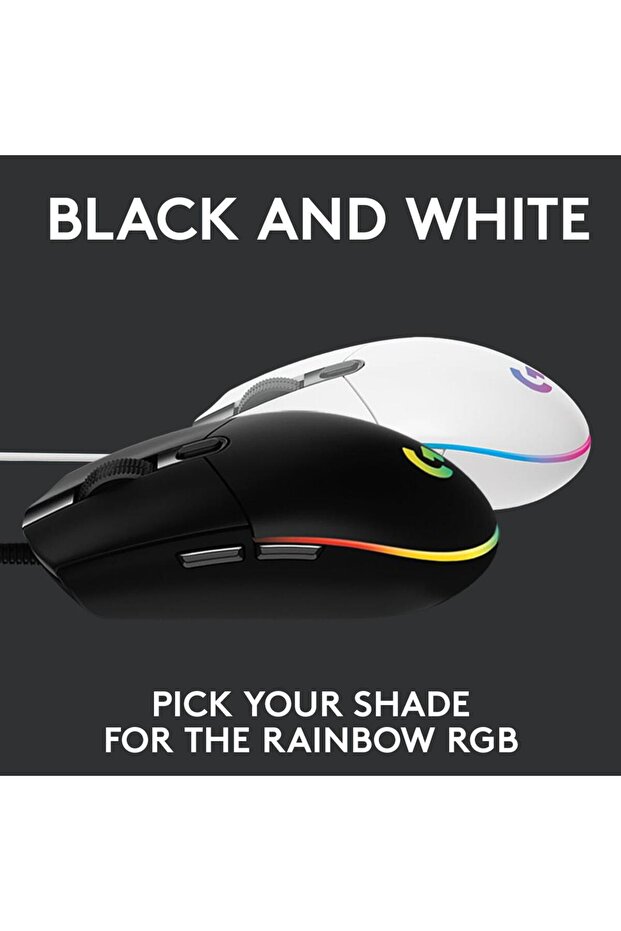 Mouse Gaming Logitech G102 Lightsync, 8000 dpi, iluminare RGB, USB (Negru) - 12