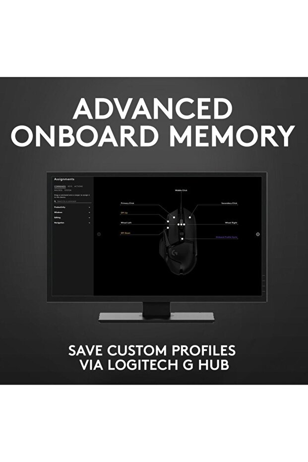 Mouse Gaming Logitech G502 Hero, 16000 DPI, Senzor Hero (Negru) - 15