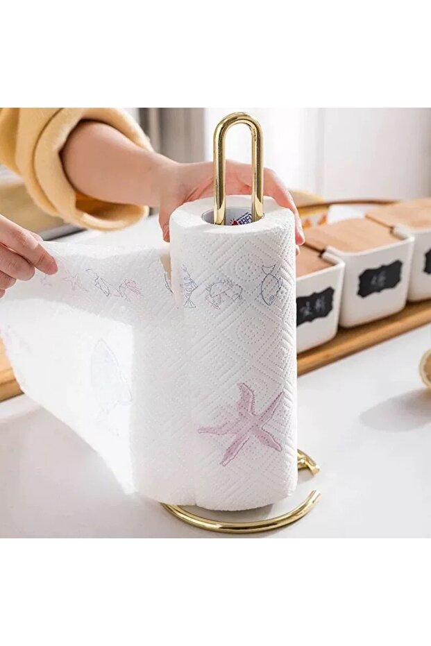 استاند مناديل رول ذهبي - 1