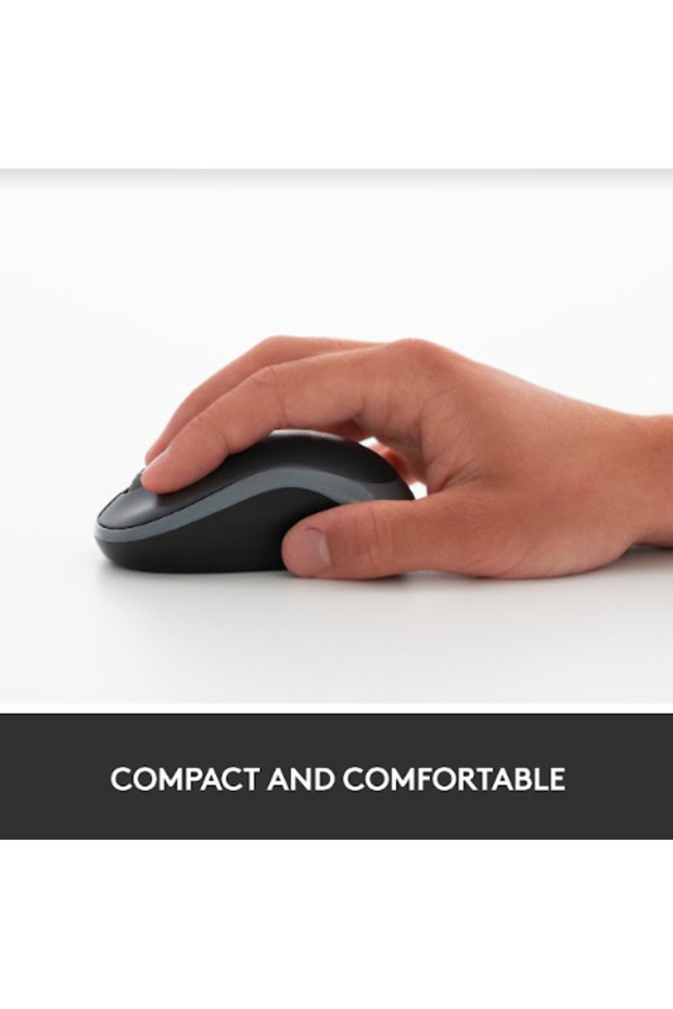 Mouse Optic Wireless Logitech M185, USB, 1000 DPI (Gri) - 9