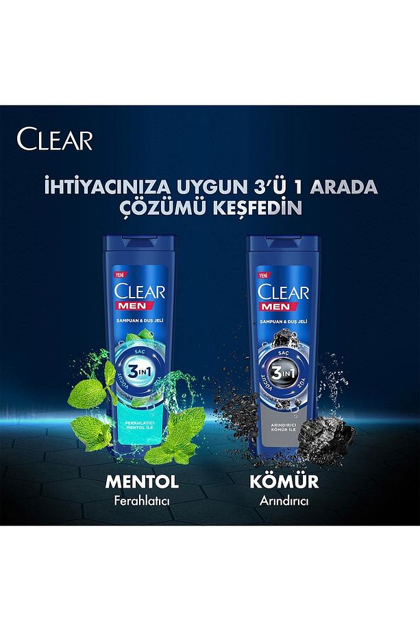 350 ml Men Şampuan 3 In 1 Kömür - 7