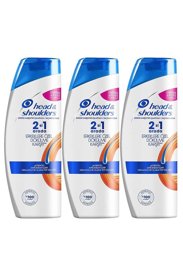 Head & Shoulders 350 Ml. 2-1 Erkeklere Özel Dökülme Karşıtı Şampuan 72 Saat Kepeksiz X 3 Adet - 1