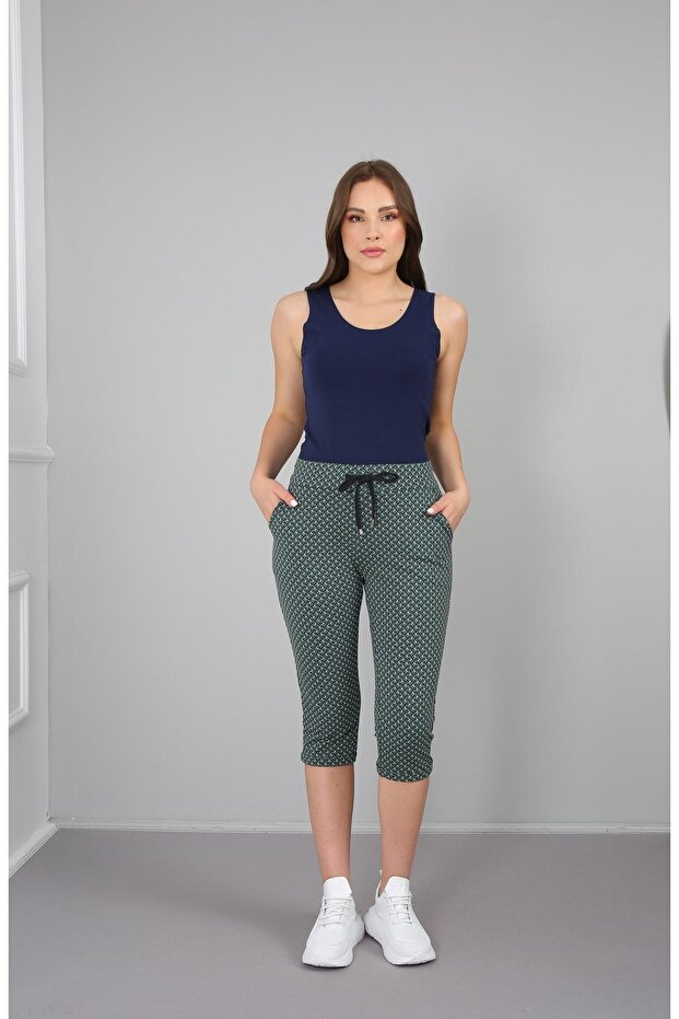 Combed Cotton Capri - Patterned Design - 3