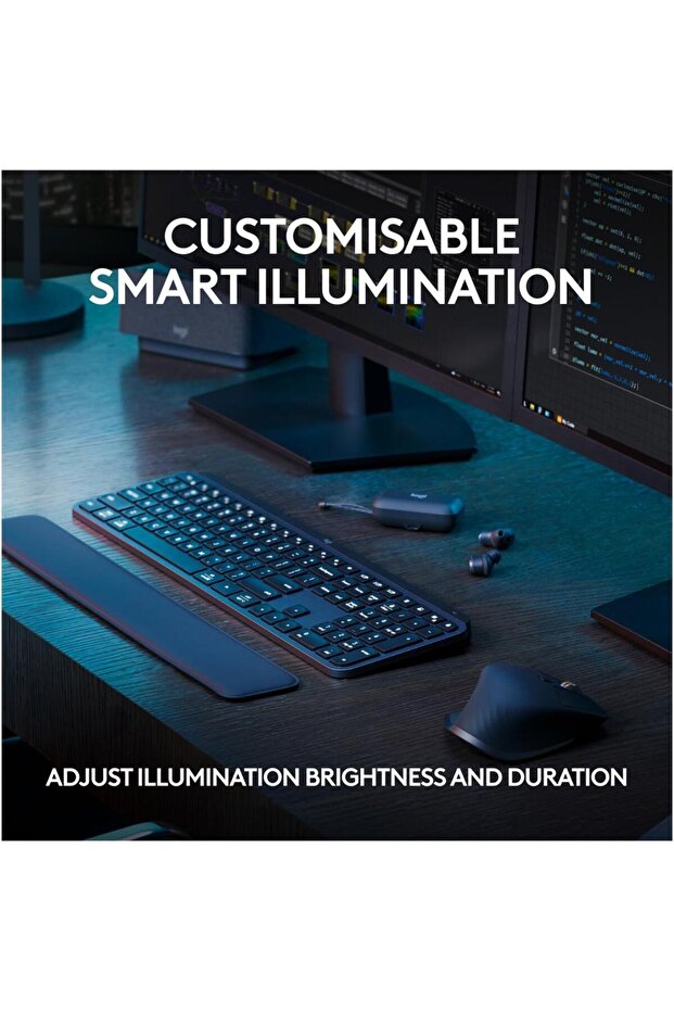 Tastatură wireless Logitech MX Keys S, Iluminare, Palmrest, 2.4GHz&Bluetooth,USB-C, US INTL layout - 4