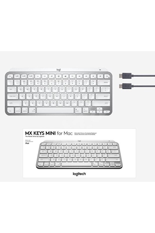 Tastatura Wireless LOGITECH MX Keys Mini Minimalist for Mac, Iluminata (Alb) - 2