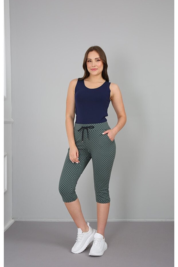 Combed Cotton Capri - Patterned Design - 4