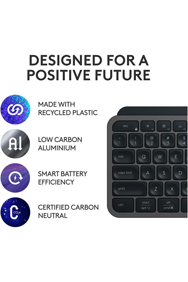 Tastatură wireless Logitech MX Keys S, Iluminare, Palmrest, 2.4GHz&Bluetooth,USB-C, US INTL layout - 8