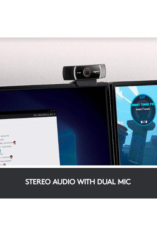 Cameră Web Logitech C922 Pro Stream, Full HD, Microfon, USB (Negru) - 8