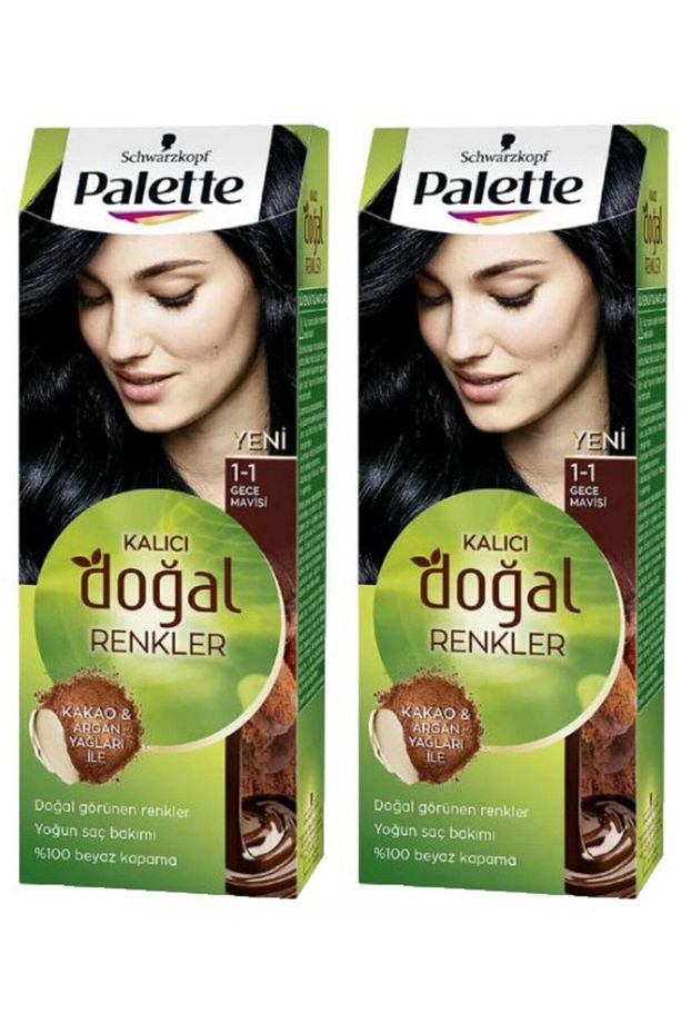 Saç Boyası Natural 1-1 Gece Mavisi X 2 Adet - 1