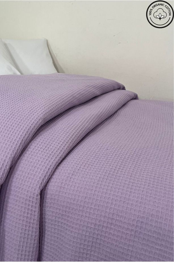 Pike Tek Kişilik %100 Pamuk Waffle Desenli Yatak Örtüsü Otel Tipi Lüx Pike - 3