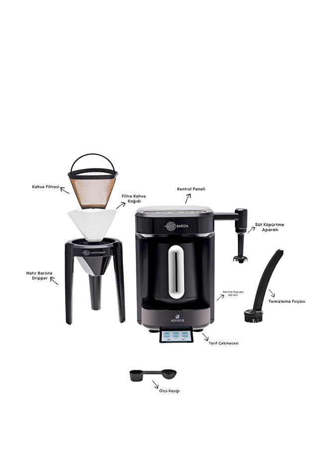 Hatır Barista Cappuccino ve Türk Kahve Makinesi Pearl White - 5