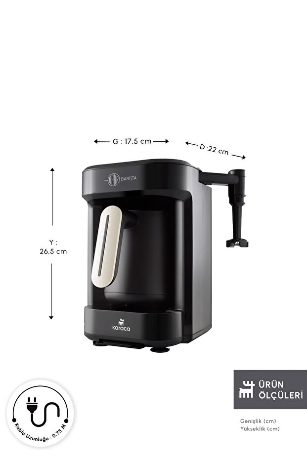 Hatır Barista Cappuccino ve Türk Kahve Makinesi Pearl White - 3