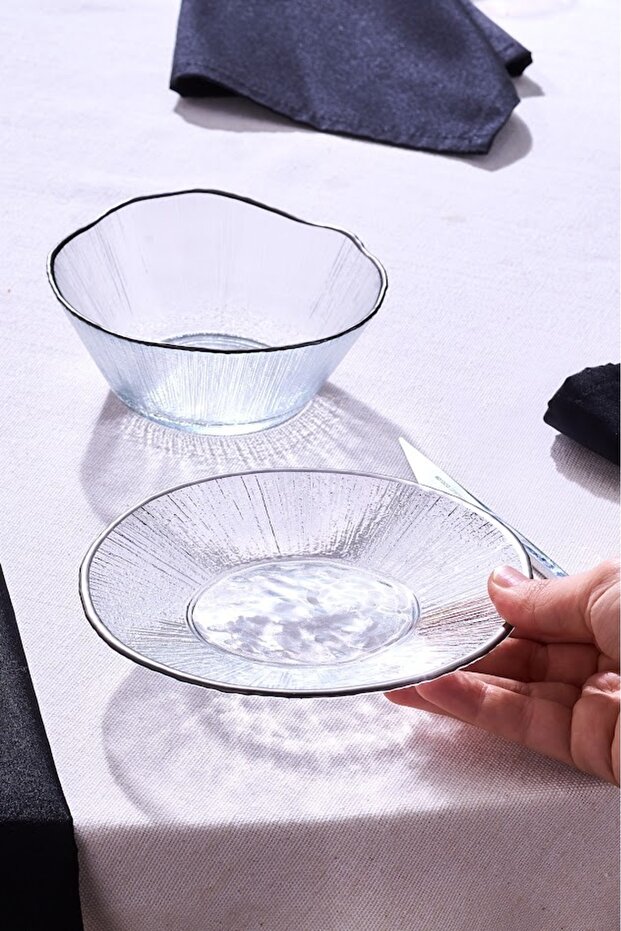 Marlon 6 Parça Cam Tatlı / Pasta Seti - 3