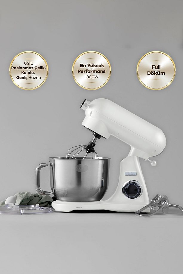 Powercast Chef Döküm Stand Mikser Cream Mutfak Şefi 1800W 6,2 Lt - 1