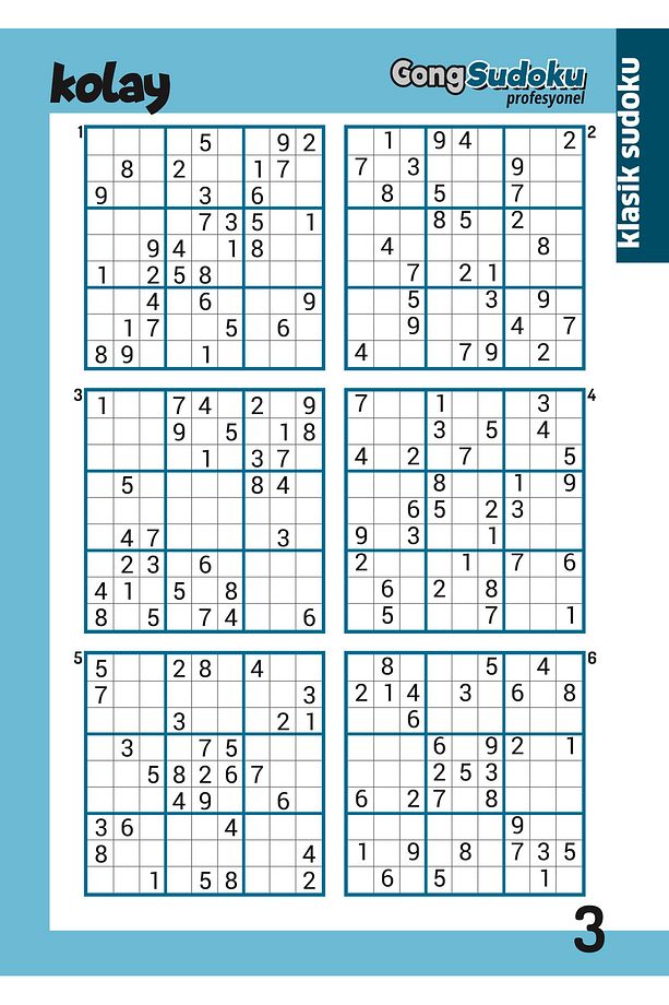 Profesyonel Sudoku Set-5 Kitap-2.260 Adet Sudoku - 3