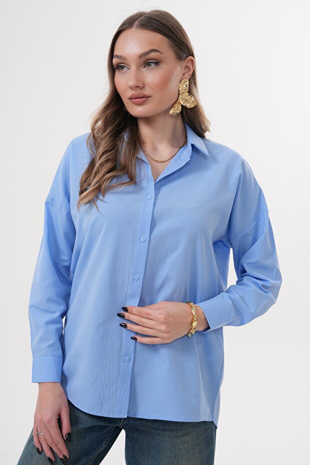 Oversize Basic Gömlek - 3