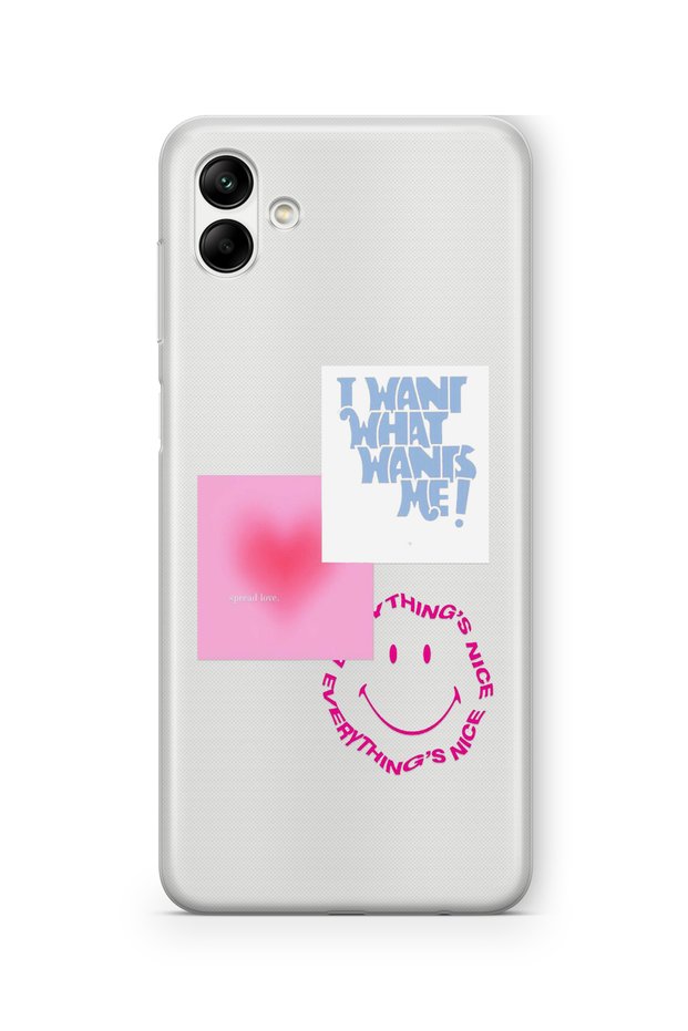 Samsung Galaxy A04 Compatible Things Nice Design Printed Transparent Case