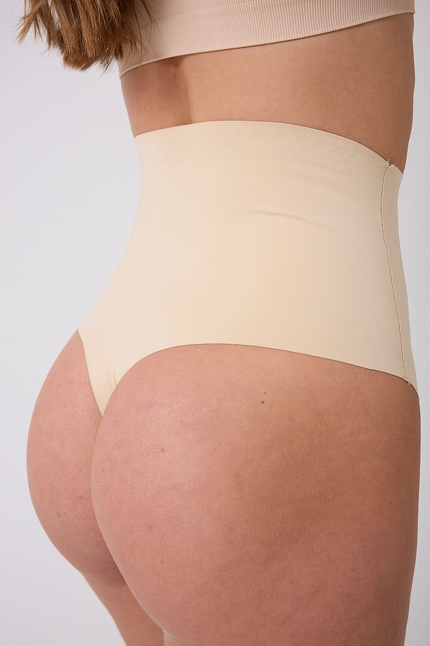 LAZER KESİM YÜKSEK BEL STRİNG TANGA - 2